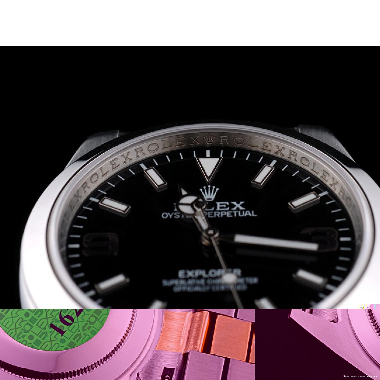 Good copy rolex watches Rolex Black 41984 Dial Stainless Explorer Steel Bezel 0711